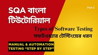 SQA বাংলা টিউটোরিয়াল | Types of Software Testing | Part 2