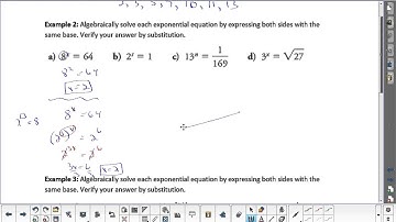 U6L3 Solving Exponential Equations Part 1