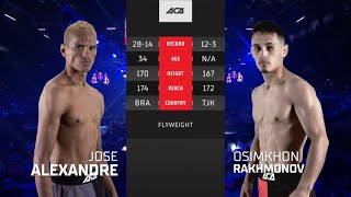 картинка: Жозе Алешандре vs. Осимхон Рахмонов | Jose Alexandre vs. Osimkhon Rakhmonov | ACA 157