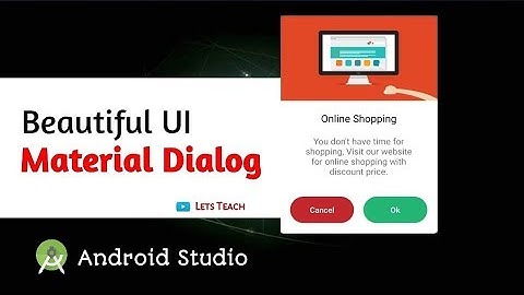 How to Create a material dialog with great UI in Android Studio | urdu/hindi