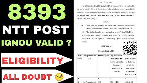 NTT 8393 ਅਸਲ ਸੱਚ !! #ntt #ntt8393 #ntt8393post #nttnewupdate #punjab #pseb