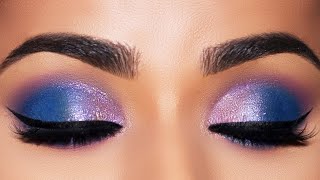 Rich Cobalt Blue Smokey Eyes Makeup Tutorial