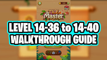 Tile Master Game Level 14-36 to 14-40 Cactus Gameplay