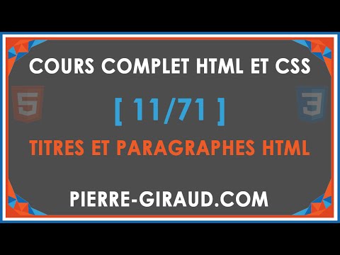 Vidéo: Comment faire un titre en HTML ?