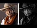 How to create a dramatic black  white portrait