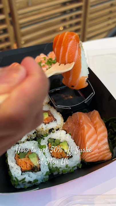 How to get half price Sushi at Itsu #bargain #sushi #itsu #fossepark #fooddeals #shortsyoutube