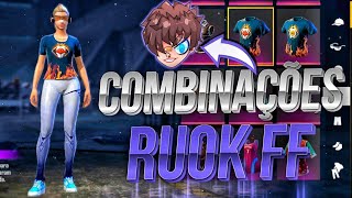 MELHORES COMBINAÇÕES QUE O RUOK FF JÁ USOU - SÓ COMBINAÇÃO TOP FREE FIRE @RUOK1 ??