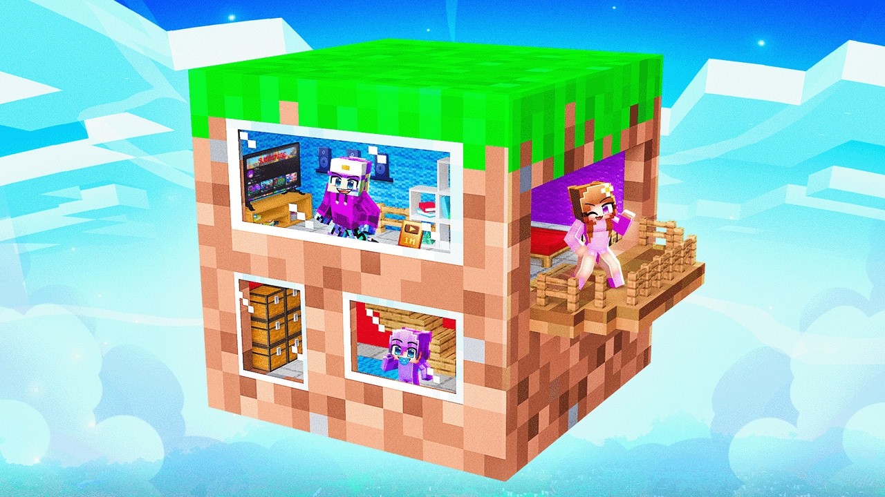 Surviving INSIDE One Block in Minecraft...