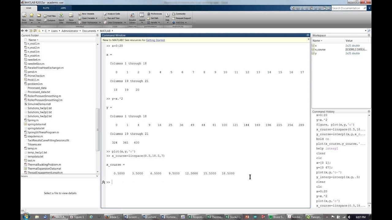 Matlab interp1 function - YouTube