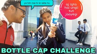 Bottle cap challenge at my college|  bottle cap challenge|