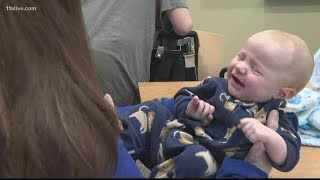 Mom meets newborn son for first time after fighting COVID-19