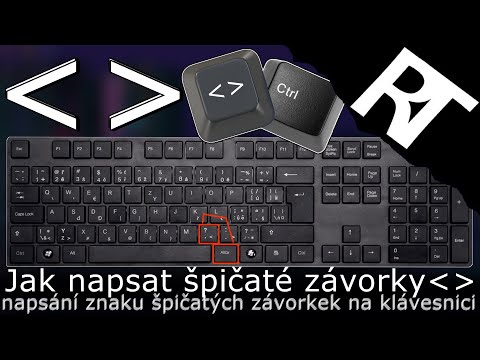 Jak napsat špičaté závorky na klávesnici  – znak špičatých závorek – klávesová zkratka