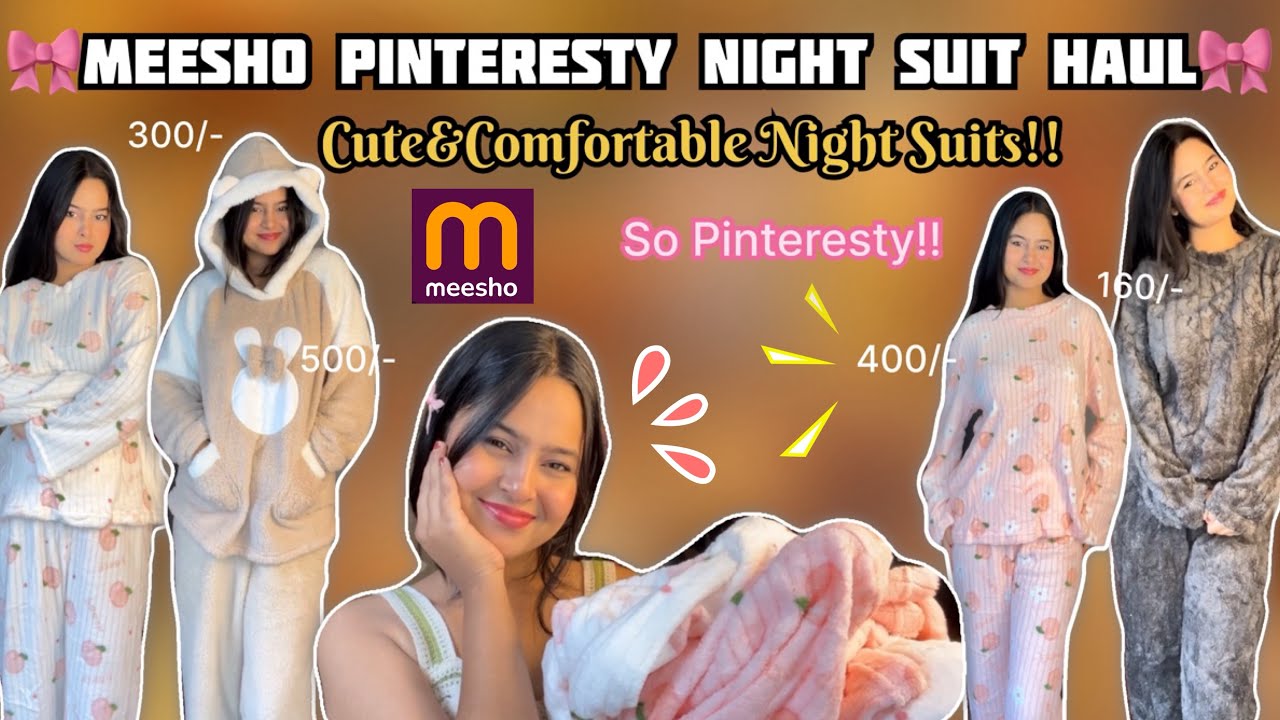 meesho-pinteresty-winter-night-suit-haul-affordable-trendy-soft-cute