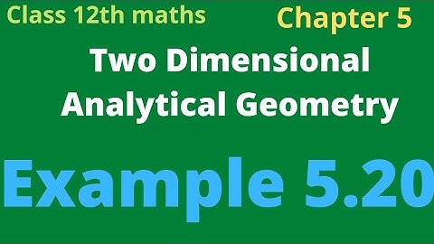 class 12th maths | Example 5.20 | chapter 5 | Two Dimensional Analytical Geometry