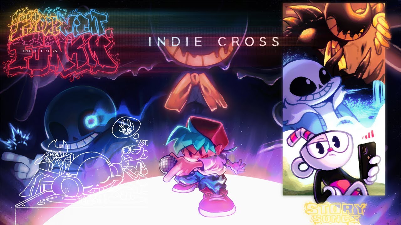 Playable Indie Cross Sans [Friday Night Funkin'] [Mods]