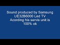 Samsung UE32B6000 audio