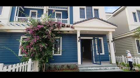 Tham quan thực tế một căn Biệt thự song lập bàn giao thô tại Novaworld Phan Thiết.