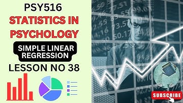 PSY516 || Statistics in Psychology || Simple linear Regression || Lesson no 38 || Short Lecture