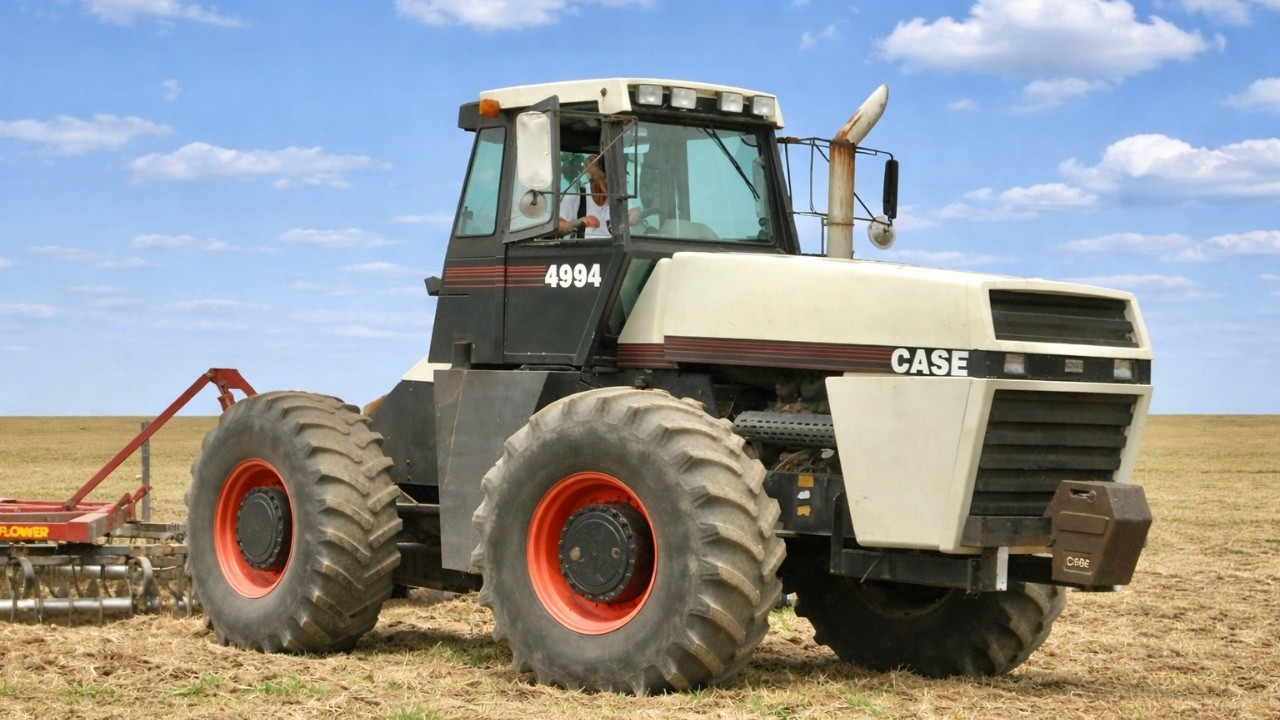 CASE 4994 Tractor Disking - YouTube