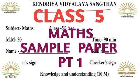 Class 5 pt 1 maths question paper/kv/kvs #kvexam #class5 #pt1 #maths #pt1math #mathpt1#kvs #kvpt1
