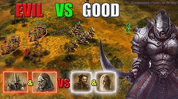 Mordor & Isengard VS Gondor & Rohan | BFME Patch 2.22 Multiplayer