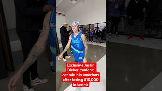 Exclusive Justin Bieber couldn&#39;t contain his emotions after losing $10000in tennis#usa#justinbieber