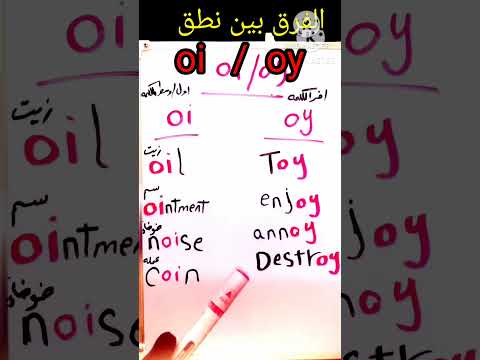 نطق الحروف الانجليزية Oy Oi كيفية نطق الحروف Oy Oi صوتيات الحروف الإنجليزية تعلم الانجليزية