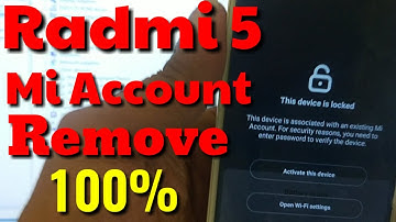 Redmi 5 Mi Account Remove Permanently Full 100% Real Working Video #Redmi5 #Miaccountremove #Msp