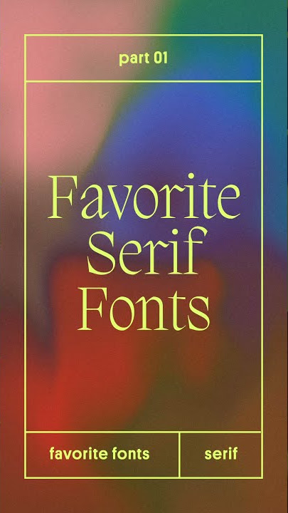 My Favorite Serif Fonts #shorts