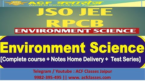 JSO/JEE RSPCB Environment Science| Course | Notes + Test Series #jso_jee_rspcp