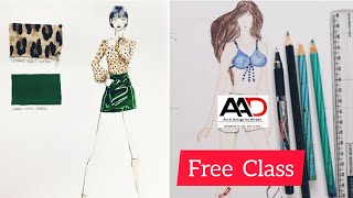 FREE  Fashion Illustration Online Class    //  Online  FASHION  DESIGNING   Course  BEGINNERS screenshot 2