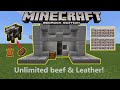 How to build a NEAR-FULLY AUTOMATIC *BUTTONLESS* COW FARM in Minecraft: Bedrock Edition!