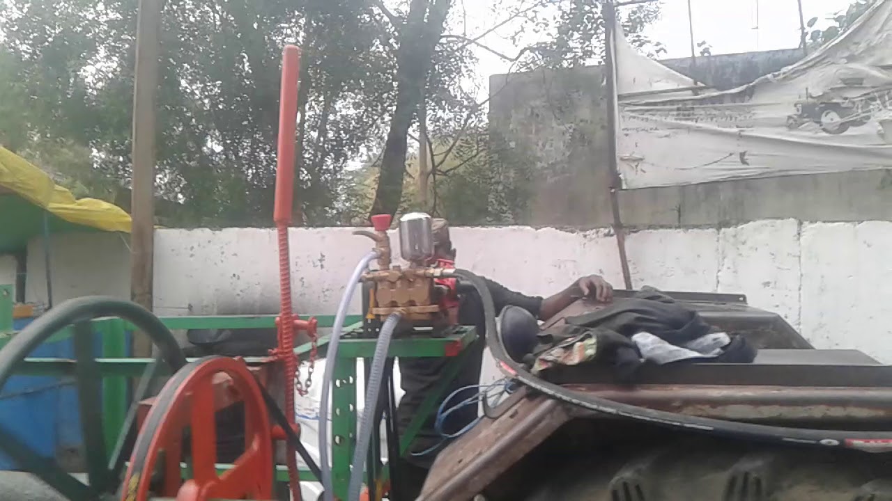 how to bike wash with tractor spray pump at home