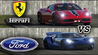 2017 ford gt vs 2015 ferrari 458 speciale