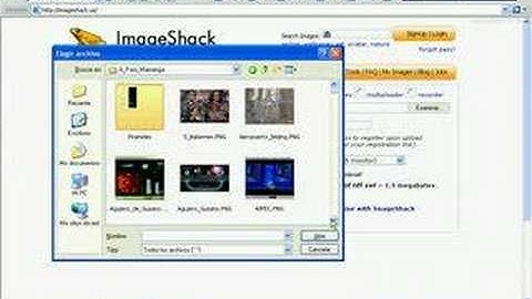 como subir una imagen con Imageshack