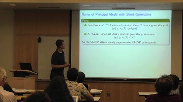 10 Chris Peikert on "Recovering Short Generators of Principal Ideals: Extensions and Open Problems"