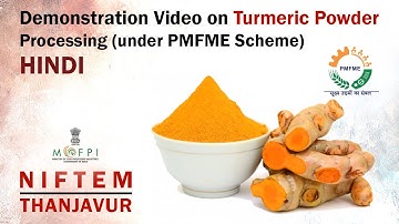 Demonstration Video on Turmeric Powder Processing (under PMFME Scheme) - HINDI