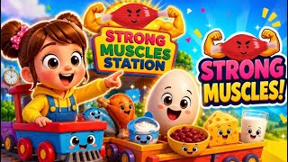 Moka’s Healthy Food Train 🚂 Strong Body Station 💪 Healthy Eating Adventure for Kids