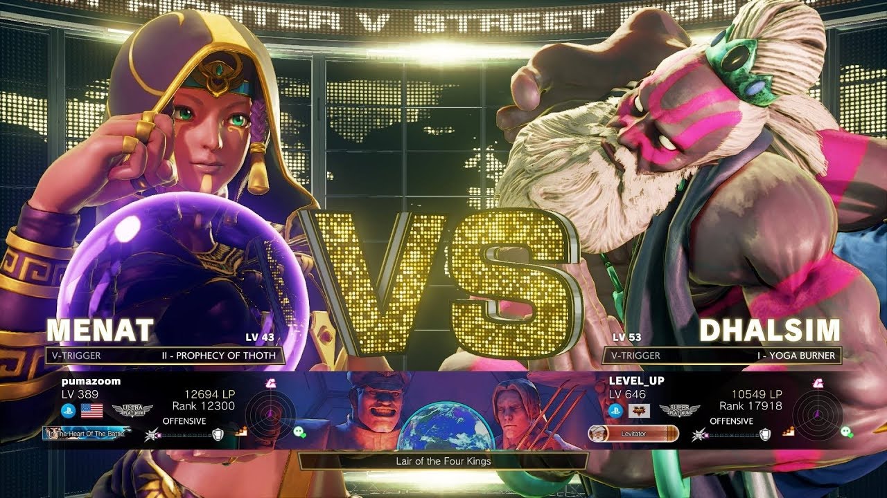 SFVAE S3.5 - FT2 - LEVEL_UP (Dhalsim) Vs pumazoom (Menat)