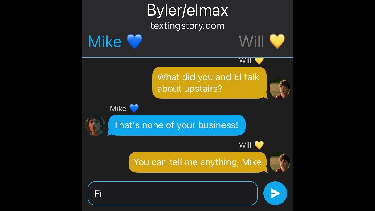 Byler and Elmax texting story
