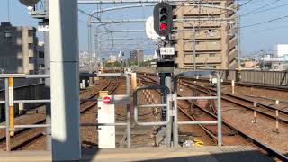 【名鉄】警笛一声！名鉄3700系3705f+3500系3521f 鳴海3番線到着