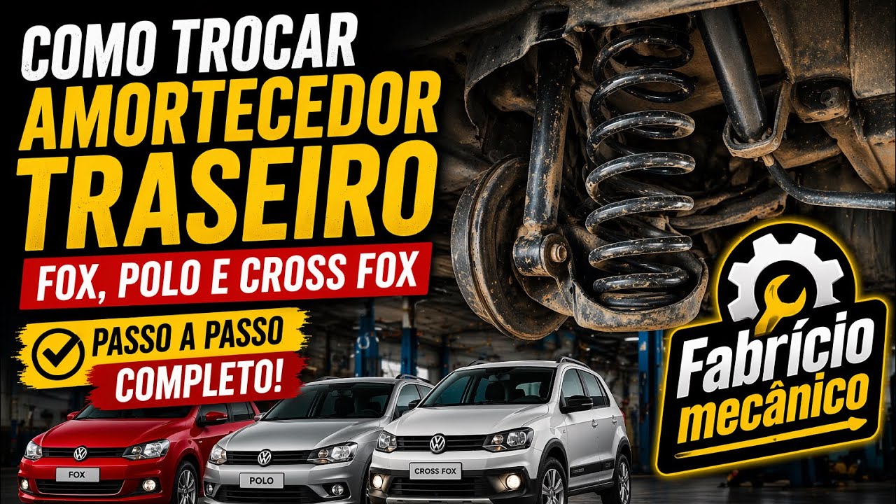 Como trocar os amortecedores traseiros do Fox,Cross Fox, Space Fox e Polo Hatch/Sedan passo á passo!