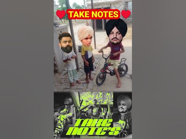 TAKE NOTES (Official Audio) Sidhu Moose Wala | Latest Punjabi Songs 2025#punjabifunnyvideos #funny
