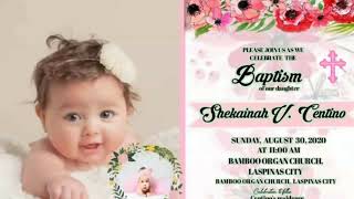 How to design christening invitation  on mobile \/ photo creative