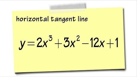 Find the horizontal tangent line