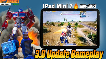 PUBG/BGMI 3.9 Update TRANSFORMERS Mode😱 HDR+Extream in iPad Mini 7 Test ✅ #bgminewmodegameplay