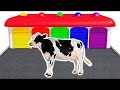 Aprender los colores con Vaca y animales domesticos en español para niños | Animacion | 3D
