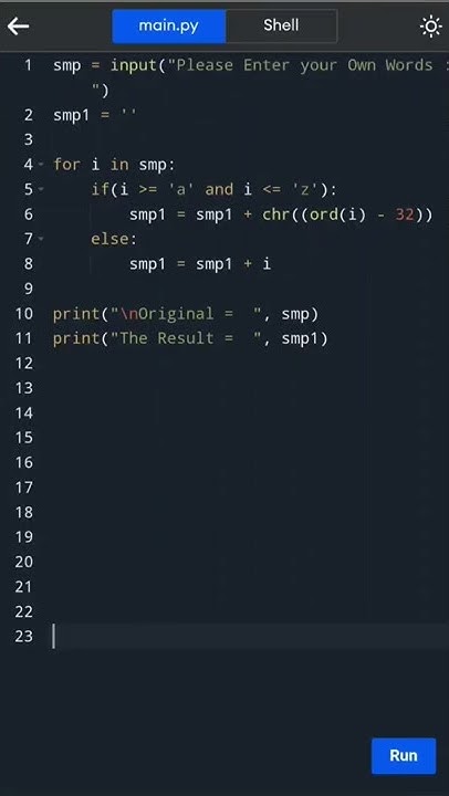 #python 193.Convert Lowercase String to Uppercase using For Loop with ...