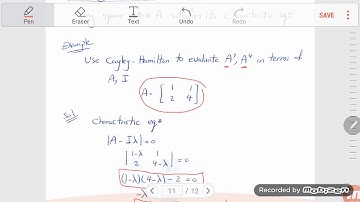Linear Algebra - session 4: part 2: cayley Hamilton theorem