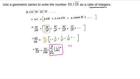 Example: A repeating decimal as a fraction